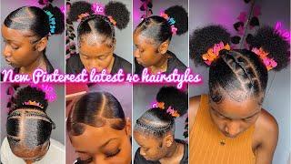 Pinterest 4c natural HAIRSTYLES + 𝐒𝐥𝐚𝐲𝐞𝐝 edges NEW TRENDY NATURAL hairstyles 