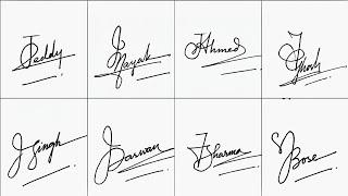 'J' Short Signature Tutorial | J Signature Style | #signature #signaturestyle