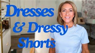 Summer Dresses & Dressy Shorts that fit a petite frame. #petitefashion #over50fashion #howtostyle