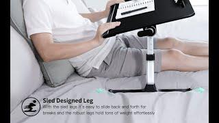 Laptop Bed Tray Table  SAIJI Adjustable Laptop Desk for Bed  Foldable Laptop Stand with Storage Draw