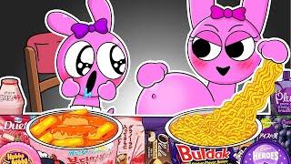 Incredibox Sprunki - PINKI Pregnant & Baby PINKI Convenience Store Mukbang Animation | ASMR