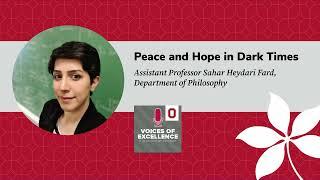 Sahar Heydari Fard: Peace and Hope in Dark Times