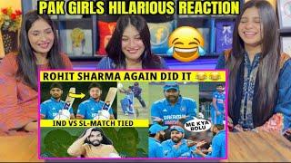 INDIA  VS SRI LANKA  MATCH TIED | TANAY FUNNY COMEDY | PAKISTANI GIRLS REACTION