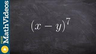 How to use binomial expansion to expand a binomial to the 7th power