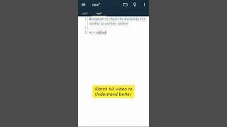 Check divisibility of one number to another number in python ‍ #shorts #codexinfo