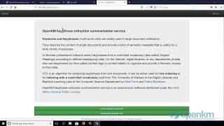 OpenKM - Automatic Keyphrase Extraction Summarization - KEA