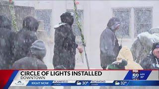 Circle of Lights installed in Monument Circle