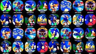 Sonic 1,Sonic 2,Sonic Dash,Sonic Forces,Sonic Dash 2,Go Sanic Goo,Sonic CD Classic,Sonic Hedgehog 4