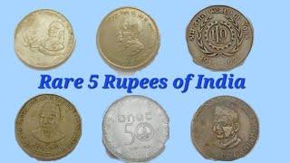 Rare and uncommon five rupees collection