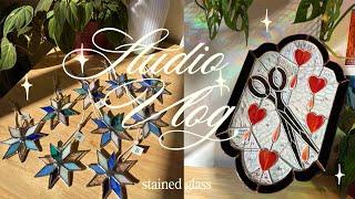 studio vlog  new stained glass & how i film content