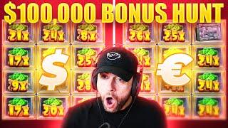 I DID a $100,000 BONUS HUNT.. But it was USD VS EUR!! 28 BONUSES!! (Highlights)