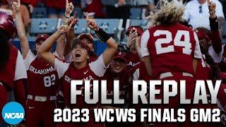 Oklahoma vs. Florida State: 2023 Women's College World Series Finals Game 2 | FULL REPLAY
