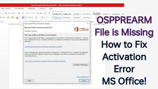 This copy of Microsoft office is not activated. How to solve MS office Activation.Activate MS Office