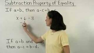 Subtraction Property of Equality - MathHelp.com - Math Help