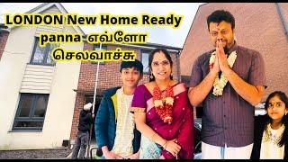 Uk  New Home eppadi Ready pannom || எவ்ளோ சொலவாச்சு ||#tamil #home #vlog #newhome #cleaning