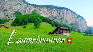 Lauterbrunnen 4K, Switzerland's extremely beautiful Valley created by Glaciers