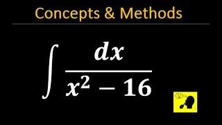 Integrate 1/(x^2-16)  || Evaluate the integral 1/(x^2 - 16)dx