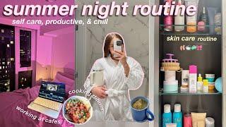 MY 6 PM SUMMER NIGHT ROUTINE! productive, fun, & self care  cooking dinner & relaxing