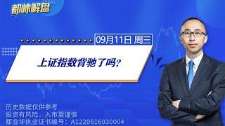 上证指数背驰了吗？ | 2024.09.11 周三 A股解盘 | #上证指数 #收评 #股票行情 #大盘分析 #都业华 #每日解盘 #缠中说禅 #中枢理论 #技术面分析