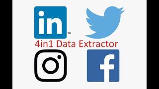 4in1 Extractor Extract Data From Facebook, Instagram, LinkedIn, Twitter