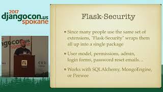 DjangoCon US 2017 - Django vs Flask by David "DB" Baumgold