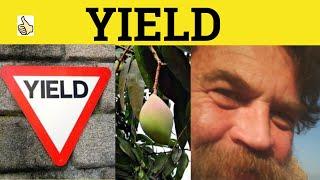  Yield - Yield Meaning - Yield Examples - Yield Definition