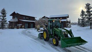 Montana snow removal (New John Deere 4066R)