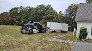 Dry Van Tractor Trailer Stuck Behind a Building For 20 Years!!