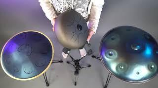 Handpan/Pan Drum Comparison: Meinl Sonic Energy Steel Tongue Drum vs. RAV Vast vs. Aura Handpan