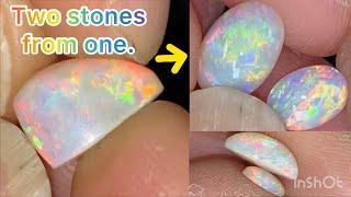 Opal cutting: difficult cuts.