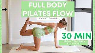 30 min Beginner Pilates all-floor workout: Strengthen, Stretch, & Align  #homeworkout