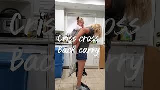 Criss cross back carry Lenny lamb baby carrier #momlife #babycarrier #shorts