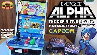 Evercade Alpha Megaman Edition Bartop Capcom Arcade Review! Also Plays Evercade Carts! High Quality!