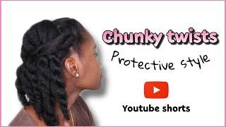 CHUNKY TWISTS PROTECTIVE STYLE #youtubeshorts #shorts| Sifra Lavenberg