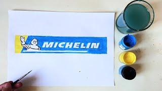 cómo dibujar el logotipo de Michelin/how to draw Michelin logo