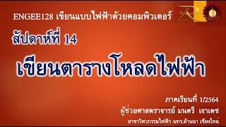 ENGEE128 สัปดาห์ที่ 14 งานชิ้นที่ 8 เขียนตารางโหลดไฟฟ้า