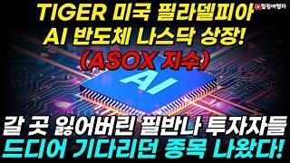 갈 곳 잃어버린 필반나 투자자들, 드디어 기다리던 종목 나왔다! TIGER 미국 필라델피아 AI 반도체 나스닥 상장! (ASOX 지수)