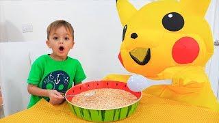 Vlad and Nikita children morning routine story with Huge Toy