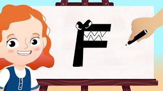 How to Draw an Alphabet Lore | Letter F | Drawing with Wibbi Kids | Step by step