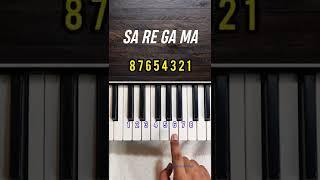 SA RE GA MA | Piano Lesson With Numbers