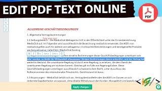 How to Edit PDF Text Online | Online PDF File Editor