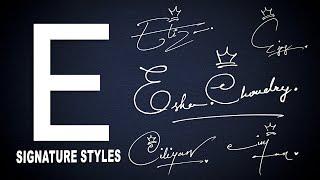 E signature Styles | Signature for my Name Start with E | Signature of F