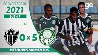 ATLÉTICO-MG 0 X 5 PALMEIRAS | MELHORES MOMENTOS | 4ª DE FINAL COPA DO BRASIL SUB-17 2022 | ge.globo