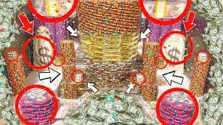 (RECORD WIN) *10 QUARTER* CHALLENGE, $100,000,000.00 BET! PLAYING THE COIN PUSHER MACHINE! MUST SEE!