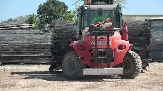 Forklift Magnet for Manitou In Action at Midwest Fence and Gate Company