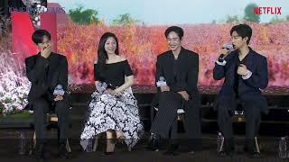 Kwak Dong Yeon (1997) reacts to be being thought to be born 1987 at Netflix Queen Of Tears presscon