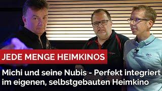 Michi und seine Nubis. Perfekt integriert in dem eigenen, selbstgebauten Heimkino.