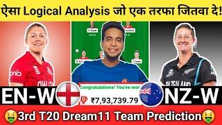 EN-W vs NZ-W Dream11 Team|EN-W vs NZ-W Dream11|EN-W vs NZ-W Dream11 Today Match Prediction