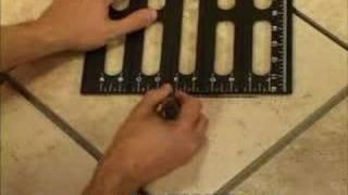 Easy way to measure and mark tiles for cutting diagonal or diamond shaped tiles