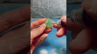 Изготовление кулона из нефрита #нефрит #gemstone #камнерез #ювелир #резканефрита